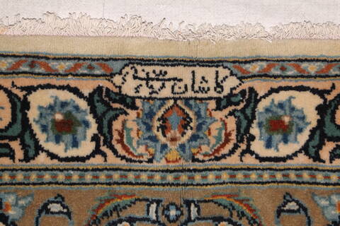 Kashan Yellow Hand Knotted 96 X 133  Area Rug 400-16741 Image 5