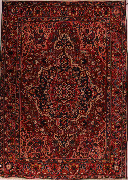 Bakhtiar Red Hand Knotted 96 X 134  Area Rug 400-16743 Image 0