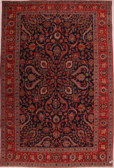 Khoy Blue Hand Knotted 73 X 1011  Area Rug 400-16744 Image 0