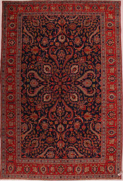 Khoy Blue Hand Knotted 7'3" X 10'11"  Area Rug 400-16744