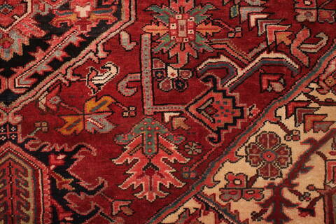 Heriz Red Hand Knotted 78 X 112  Area Rug 400-16746 Image 16