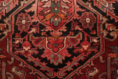 Heriz Red Hand Knotted 78 X 112  Area Rug 400-16746 Image 18