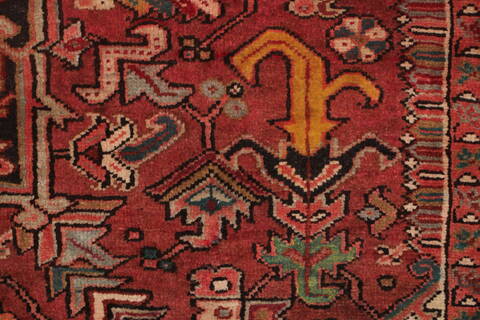 Heriz Red Hand Knotted 78 X 112  Area Rug 400-16746 Image 22