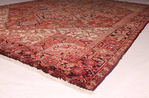 Heriz Red Hand Knotted 78 X 112  Area Rug 400-16746 Image 23