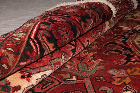 Heriz Red Hand Knotted 78 X 112  Area Rug 400-16746 Image 1
