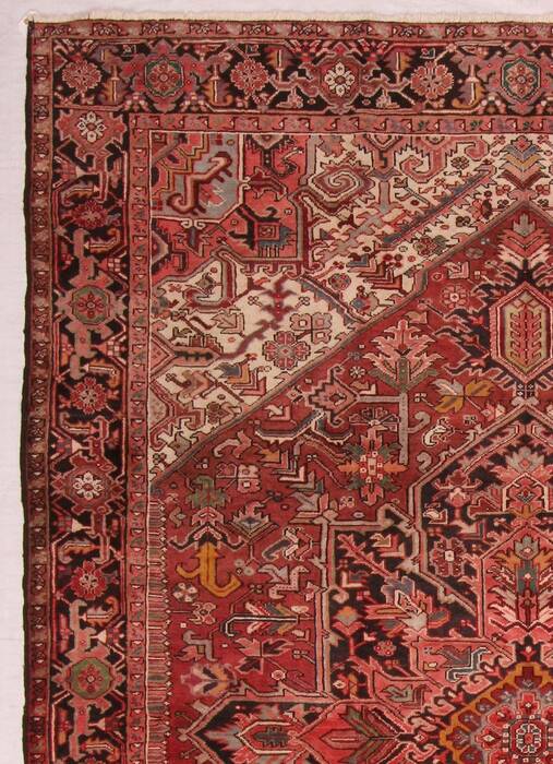 Heriz Red Hand Knotted 78 X 112  Area Rug 400-16746 Image 8