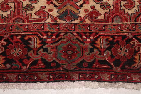 Heriz Red Hand Knotted 78 X 112  Area Rug 400-16746 Image 11