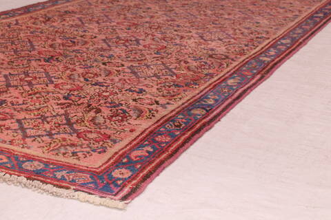 Malayer Purple Runner Hand Knotted 37 X 173  Area Rug 400-16752 Image 3