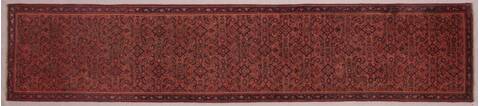 Malayer Purple Runner Hand Knotted 37 X 173  Area Rug 400-16752 Image 9