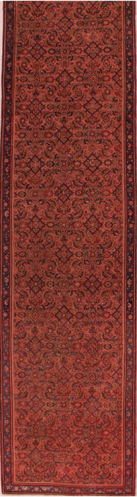 Malayer Purple Runner Hand Knotted 37 X 173  Area Rug 400-16752 Image 0
