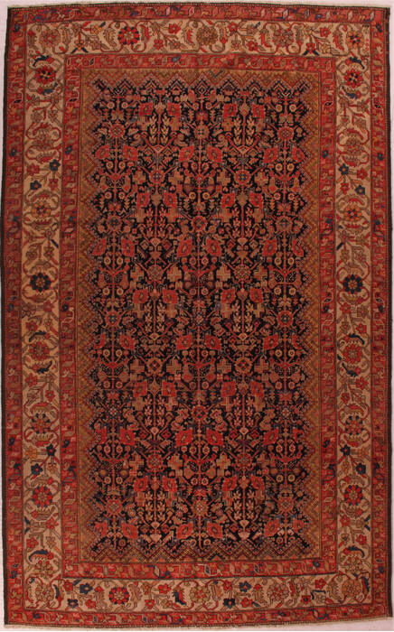 Malayer Blue Hand Knotted 71 X 116  Area Rug 400-16756 Image 0