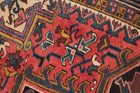 Heriz Purple Hand Knotted 74 X 93  Area Rug 400-16758 Image 11