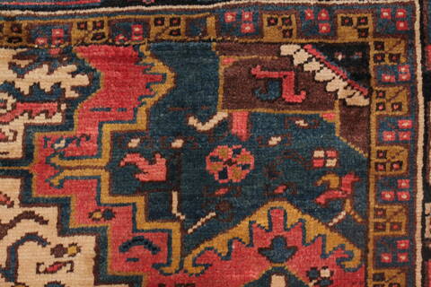 Heriz Purple Hand Knotted 74 X 93  Area Rug 400-16758 Image 13