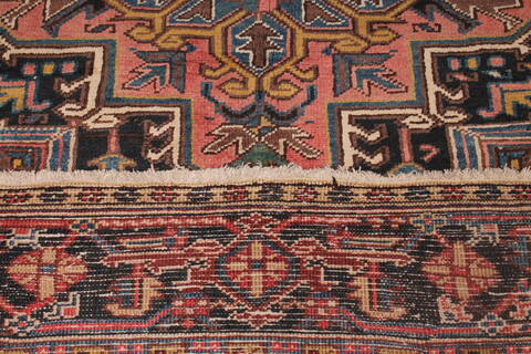 Heriz Purple Hand Knotted 74 X 93  Area Rug 400-16758 Image 16