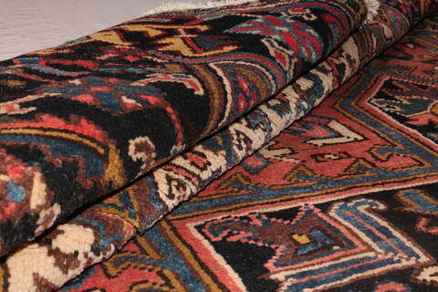 Heriz Purple Hand Knotted 74 X 93  Area Rug 400-16758 Image 1
