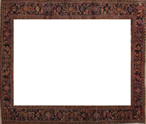 Heriz Purple Hand Knotted 74 X 93  Area Rug 400-16758 Image 3