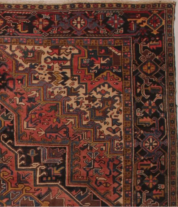 Heriz Purple Hand Knotted 74 X 93  Area Rug 400-16758 Image 5