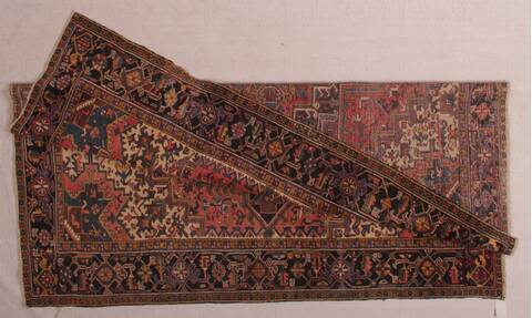 Heriz Purple Hand Knotted 74 X 93  Area Rug 400-16758 Image 6
