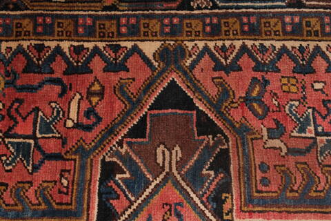 Heriz Purple Hand Knotted 74 X 93  Area Rug 400-16758 Image 9