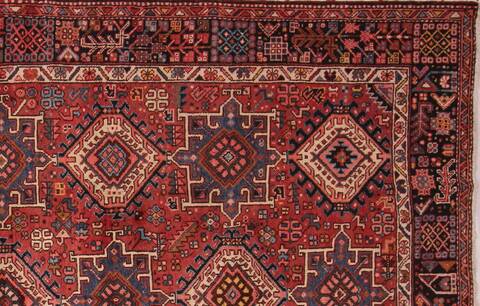 Gharajeh Red Hand Knotted 86 X 130  Area Rug 400-16766 Image 1