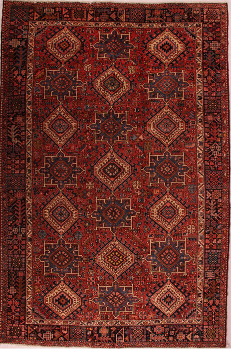 Gharajeh Red Hand Knotted 86 X 130  Area Rug 400-16766 Image 0