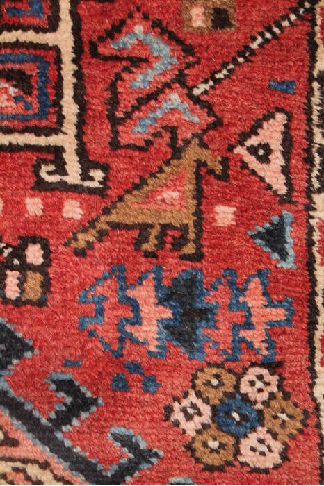 Gharajeh Red Hand Knotted 91 X 127  Area Rug 400-16769 Image 13