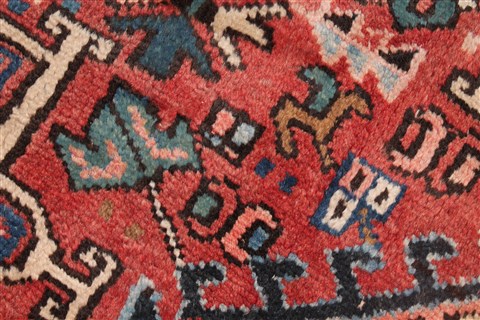 Gharajeh Red Hand Knotted 91 X 127  Area Rug 400-16769 Image 14
