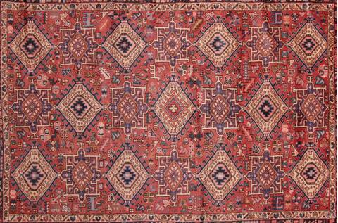 Gharajeh Red Hand Knotted 91 X 127  Area Rug 400-16769 Image 3