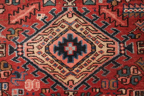 Gharajeh Red Hand Knotted 91 X 127  Area Rug 400-16769 Image 9