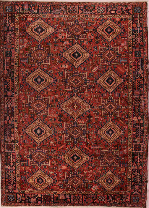 Gharajeh Red Hand Knotted 91 X 127  Area Rug 400-16769 Image 0
