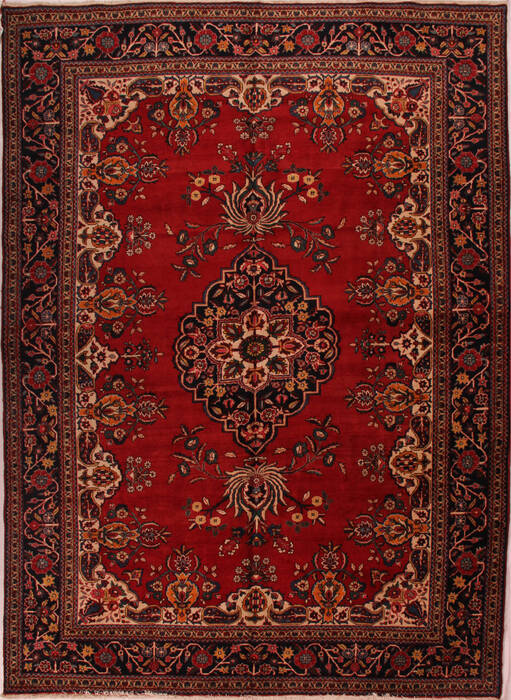 Heriz Red Hand Knotted 91 X 126  Area Rug 400-16770 Image 0