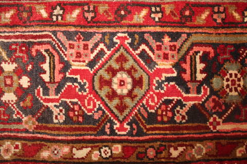 Heriz Red Hand Knotted 97 X 117  Area Rug 400-16774 Image 26