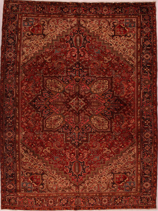 Heriz Red Hand Knotted 97 X 117  Area Rug 400-16774 Image 0