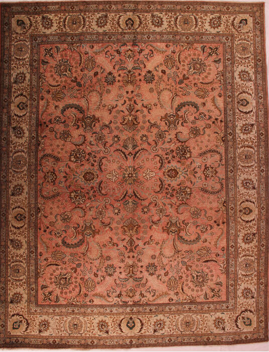 Tabriz Purple Hand Knotted 96 X 120  Area Rug 400-16780 Image 0