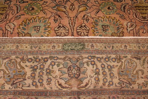 Tabriz Purple Hand Knotted 95 X 131  Area Rug 400-16782 Image 14