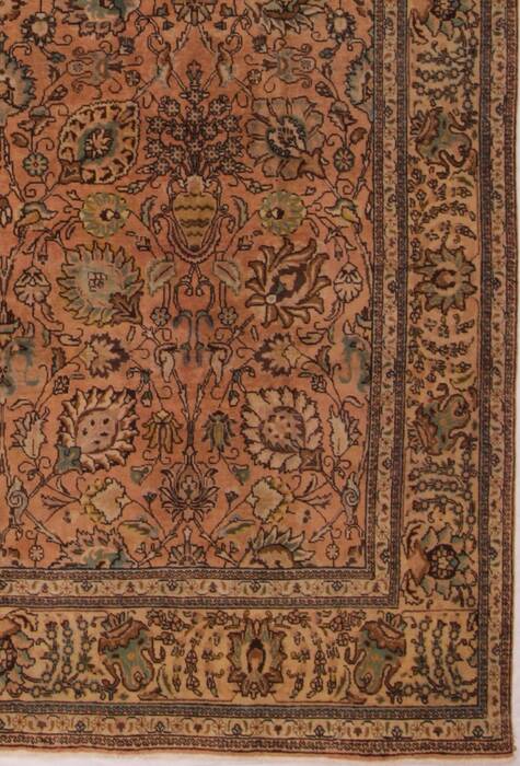 Tabriz Purple Hand Knotted 95 X 131  Area Rug 400-16782 Image 2