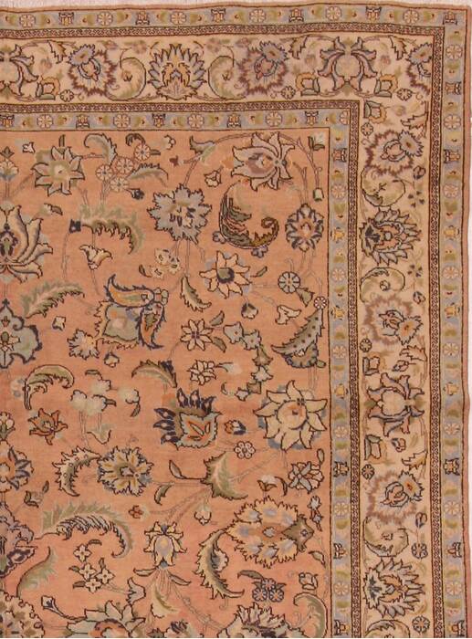 Tabriz Purple Hand Knotted 94 X 131  Area Rug 400-16787 Image 15