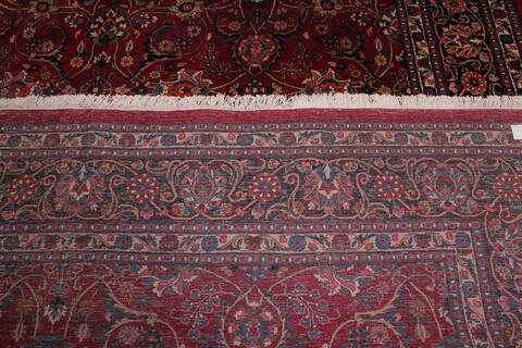 Mashad Red Hand Knotted 98 X 126  Area Rug 400-16790 Image 9