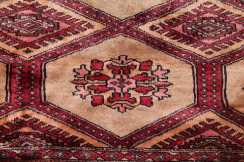 Bokhara Green Hand Knotted 91 X 113  Area Rug 400-16792 Image 5