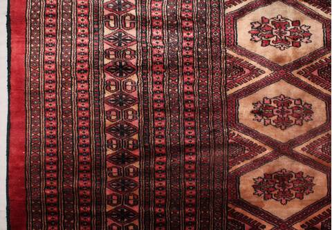 Bokhara Green Hand Knotted 91 X 113  Area Rug 400-16792 Image 7
