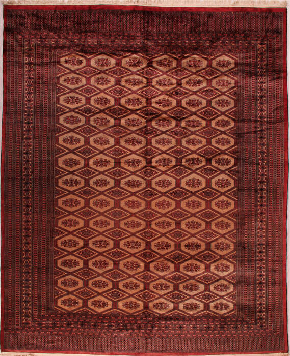 Bokhara Green Hand Knotted 91 X 113  Area Rug 400-16792 Image 0