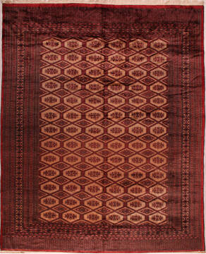 Persian Bokhara Green Rectangle 9x12 ft Wool Carpet 16792