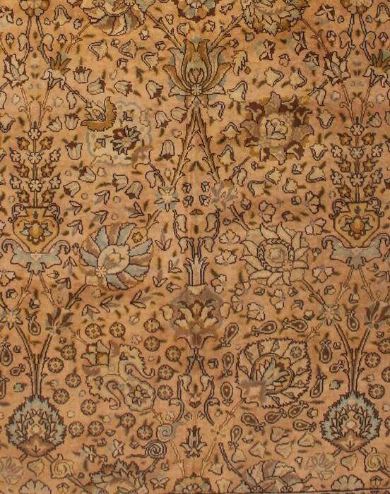 Tabriz Purple Hand Knotted 95 X 130  Area Rug 400-16793 Image 2