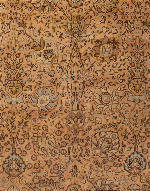 Tabriz Purple Hand Knotted 95 X 130  Area Rug 400-16793 Image 1