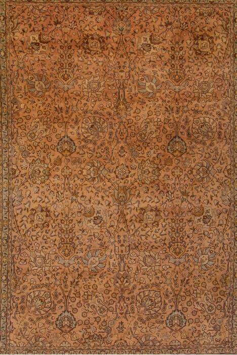 Tabriz Purple Hand Knotted 95 X 130  Area Rug 400-16793 Image 6