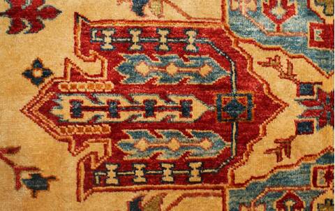 Kazak Yellow Hand Knotted 88 X 1211  Area Rug 400-16797 Image 13