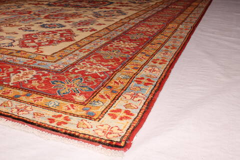 Kazak Yellow Hand Knotted 88 X 1211  Area Rug 400-16797 Image 9