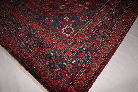Mashad Red Hand Knotted 90 X 128  Area Rug 400-16805 Image 11