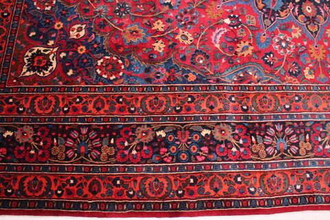 Mashad Red Hand Knotted 90 X 128  Area Rug 400-16805 Image 12