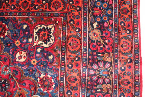 Mashad Red Hand Knotted 90 X 128  Area Rug 400-16805 Image 15